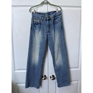 Y2K Diesel Jeans Mens 32 Straight Leg Distressed Fading Button Fly